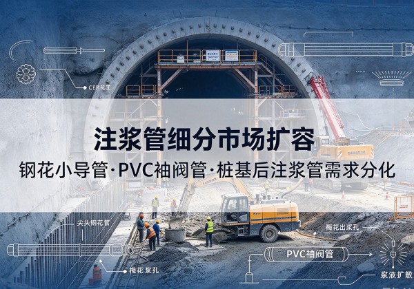 北票注浆管细分市场扩容，隧道钢花小导管、PVC 袖阀管、桩基后注浆管需求分化